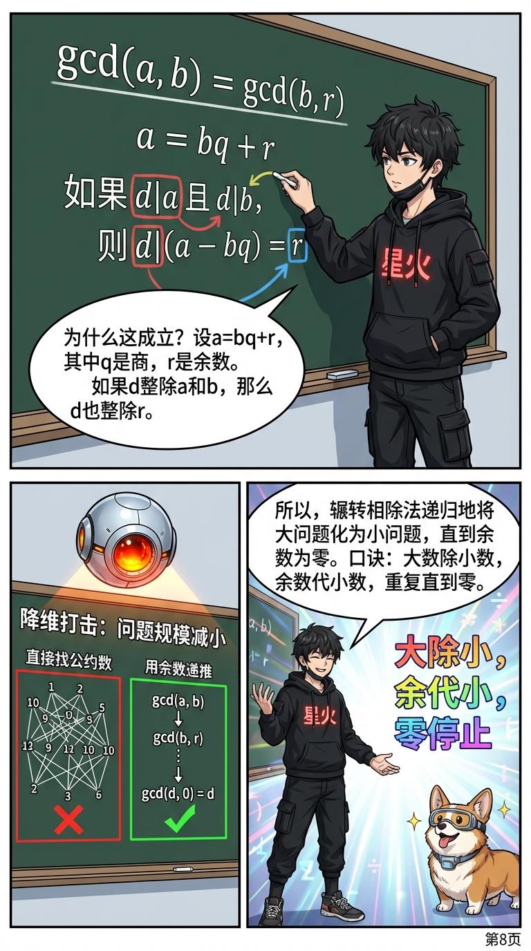 辗转相除法详解：计算步骤、原理与练习题 | 最大公约数求法 - 第 8 页