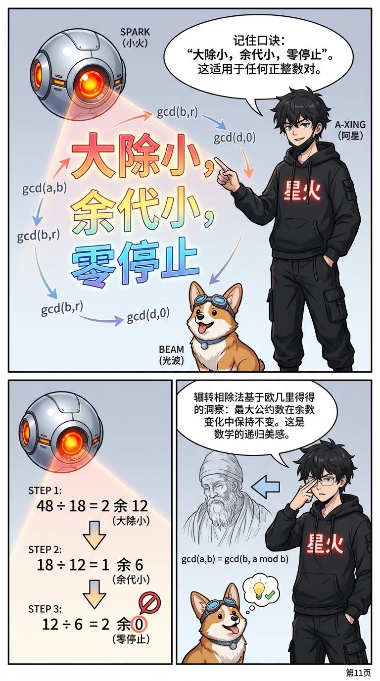 辗转相除法详解：计算步骤、原理与练习题 | 最大公约数求法 - 第 11 页