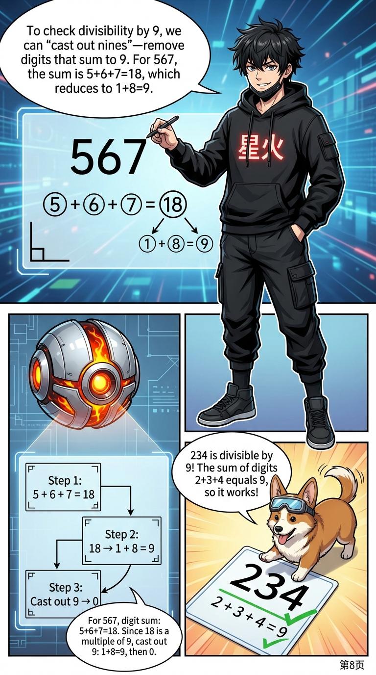 3和9的整除特征详解：弃九法技巧与例题解析 | 小学数学 - 第 8 页