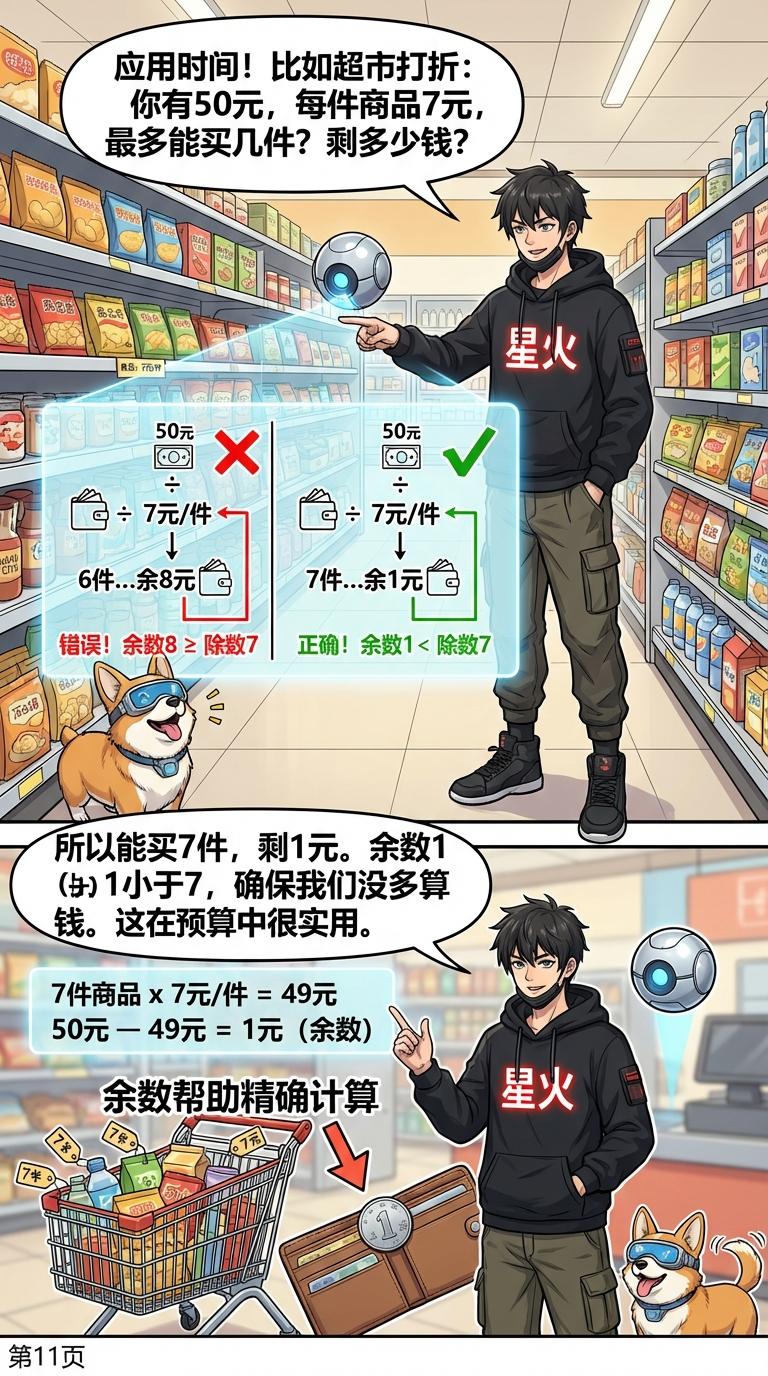 带余除法详解：余数概念、计算步骤与例题解析 | 数学基础 - 第 11 页