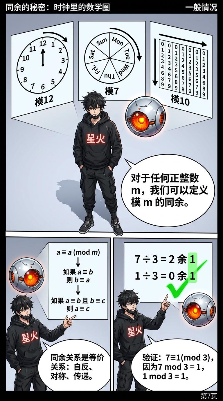 同余的概念与记号详解：定义、实例与练习题 | 初中数学 - 第 7 页