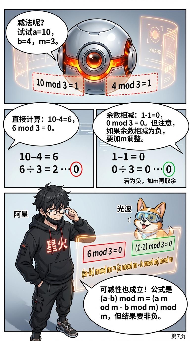 余数的可加性、可减性与可乘性：证明、例题与详解 - 第 7 页