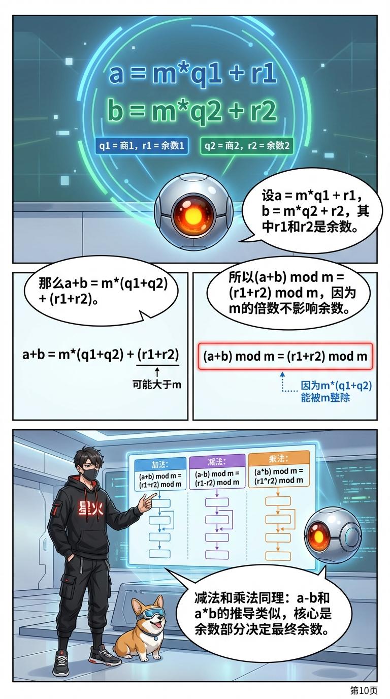 余数的可加性、可减性与可乘性：证明、例题与详解 - 第 10 页