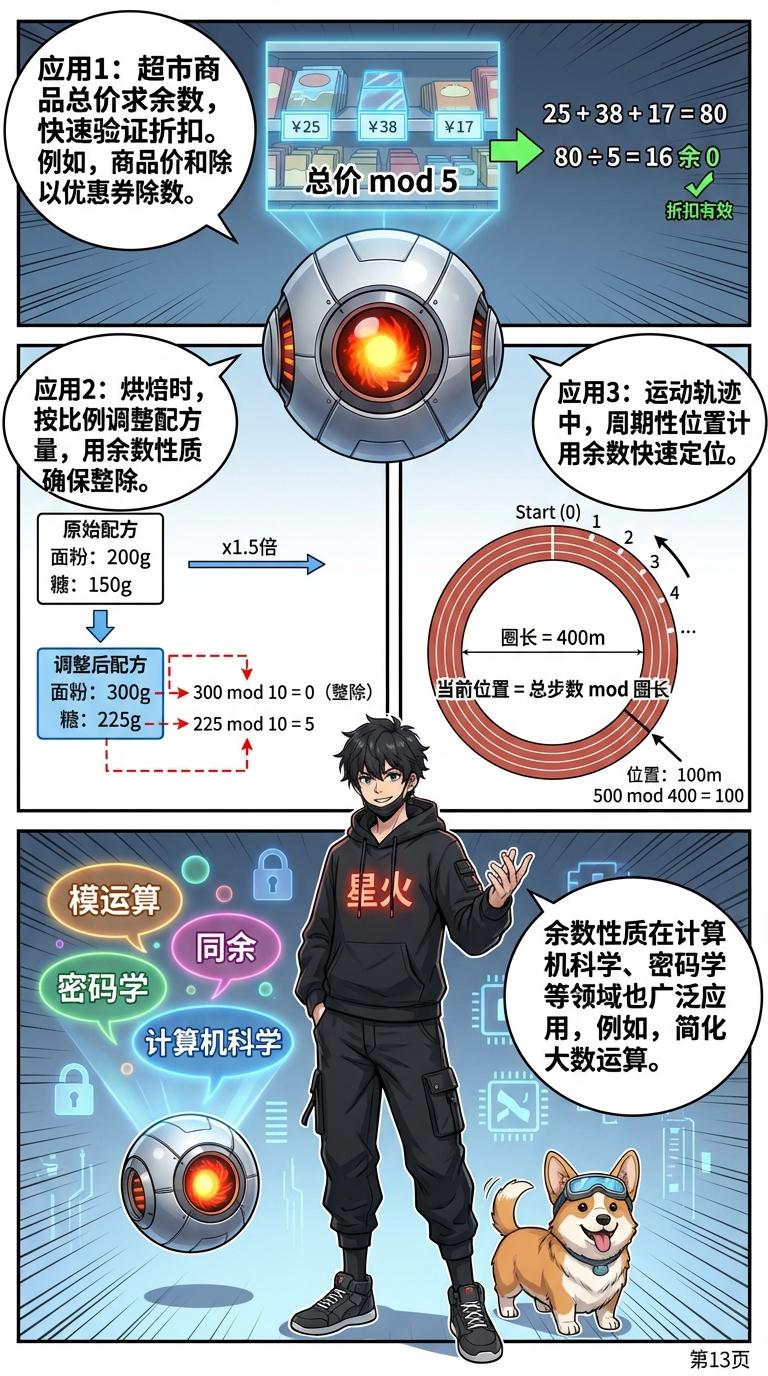 余数的可加性、可减性与可乘性：证明、例题与详解 - 第 13 页