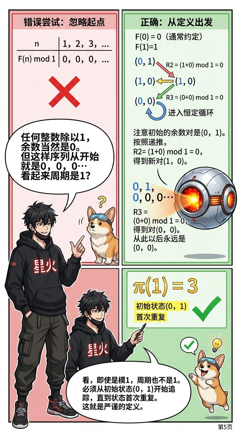 余斐波那契数列的模周期：性质与证明详解 | 初中数学数论 - 第 5 页