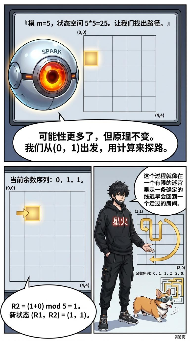 余斐波那契数列的模周期：性质与证明详解 | 初中数学数论 - 第 8 页