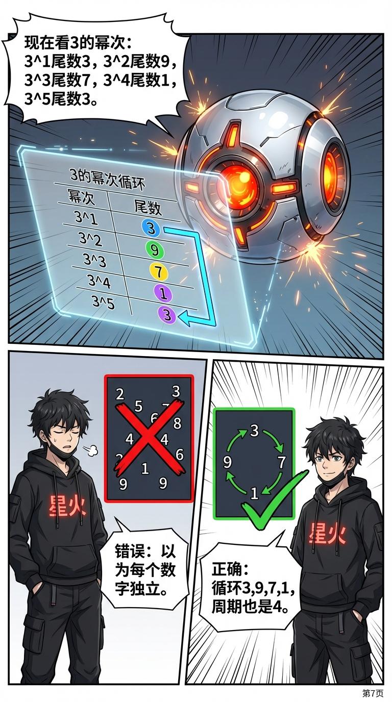 幂运算尾数规律详解：循环周期、速算技巧与例题解析 - 第 7 页