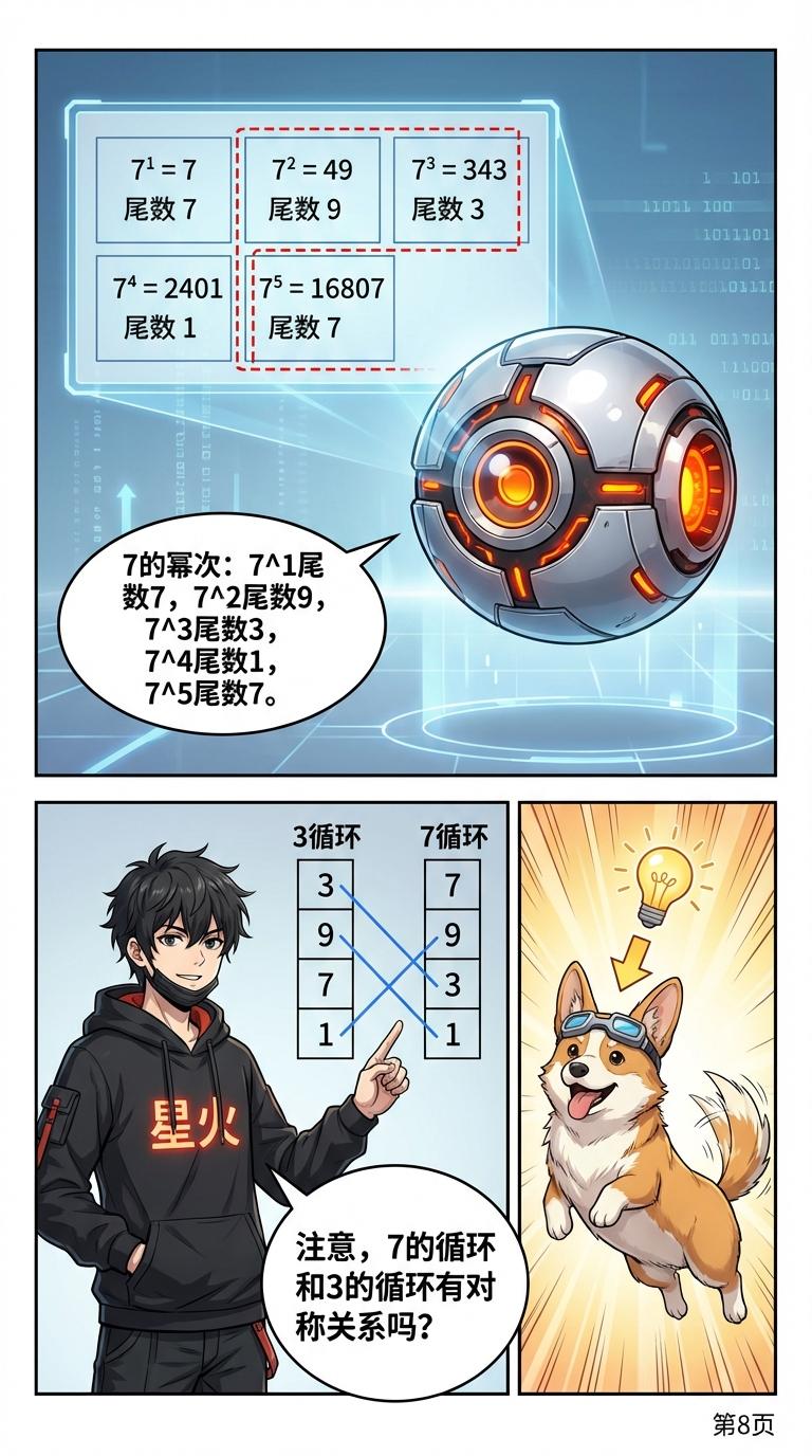 幂运算尾数规律详解：循环周期、速算技巧与例题解析 - 第 8 页