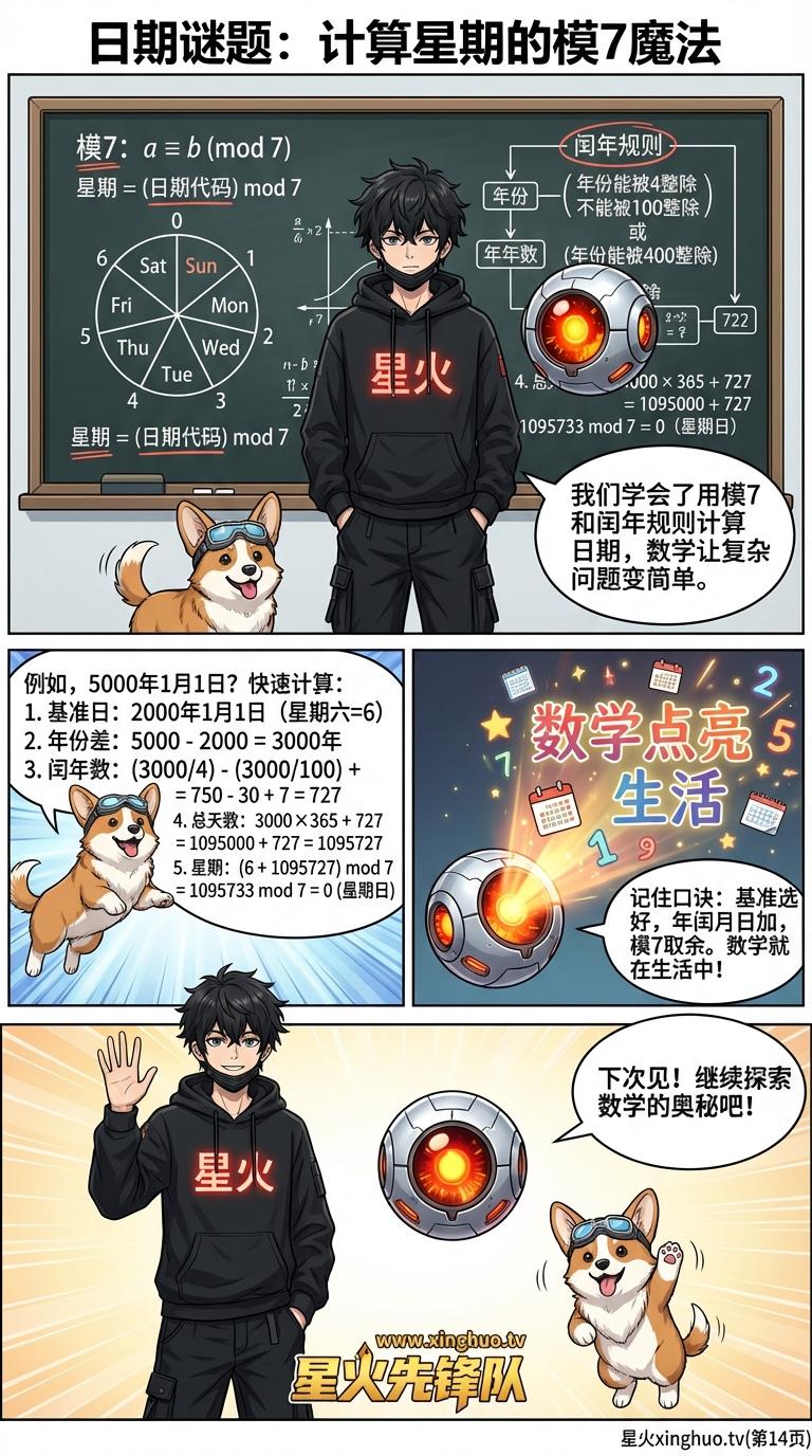 日期与星期问题详解：周期推算方法与例题解析 | 小学数学应用题 - 第 14 页