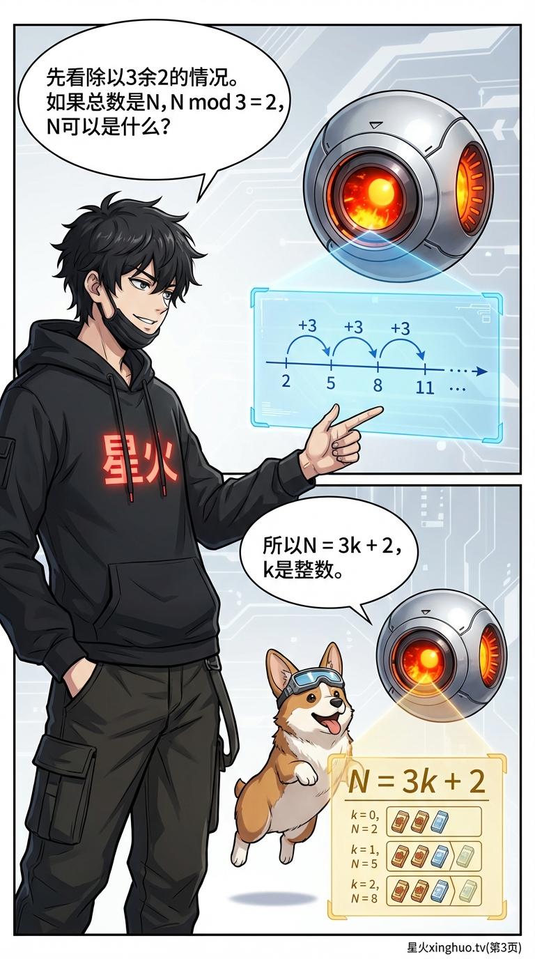 韩信点兵（物不知数）问题详解：解题方法与例题解析 | 小学数学思维 - 第 3 页