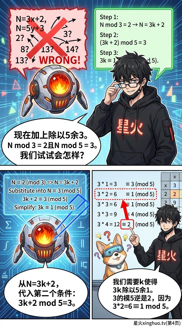 韩信点兵（物不知数）问题详解：解题方法与例题解析 | 小学数学思维 - 第 4 页