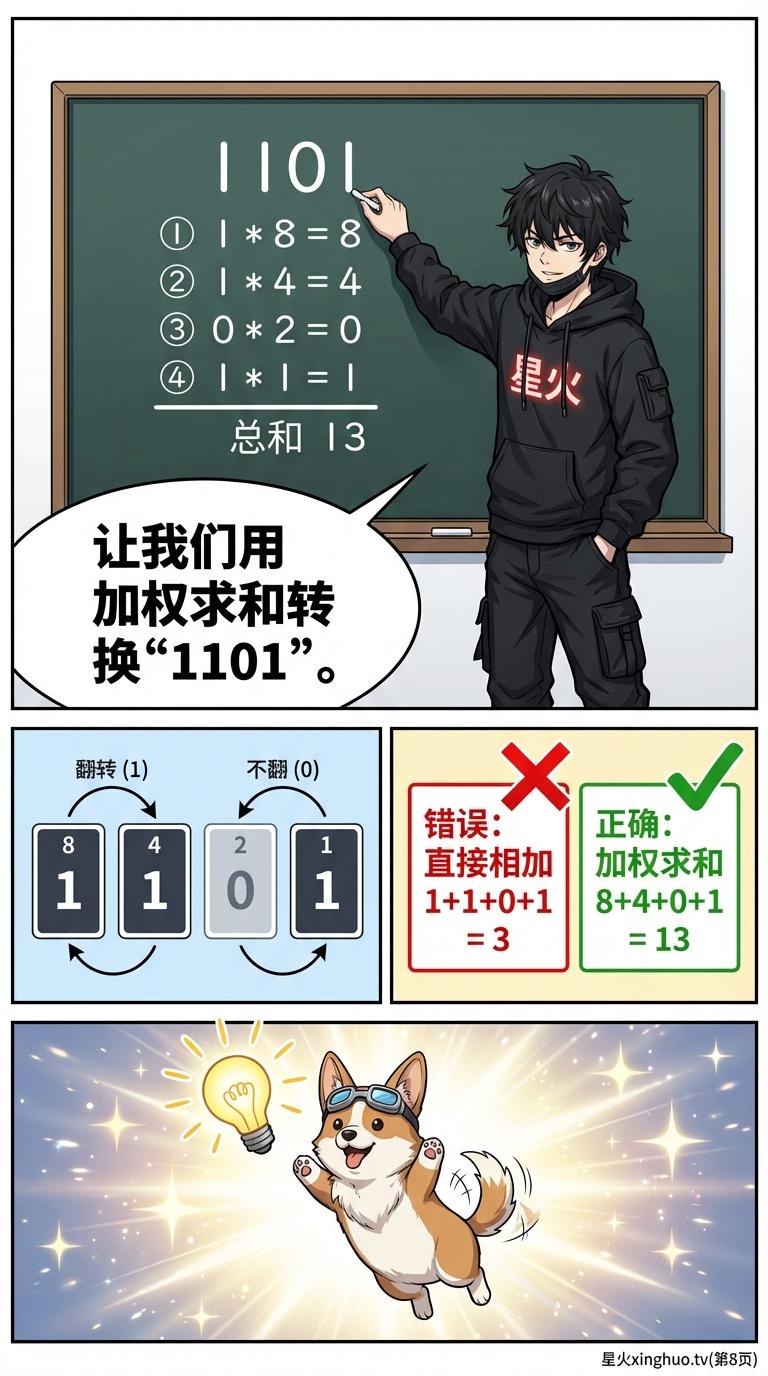 二进制与十进制互转详解：计算方法、步骤与实例 - 第 8 页