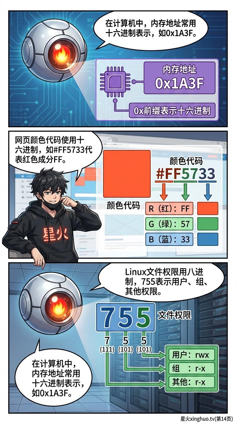 八进制与十六进制详解：进制转换方法与实例教学 - 第 14 页