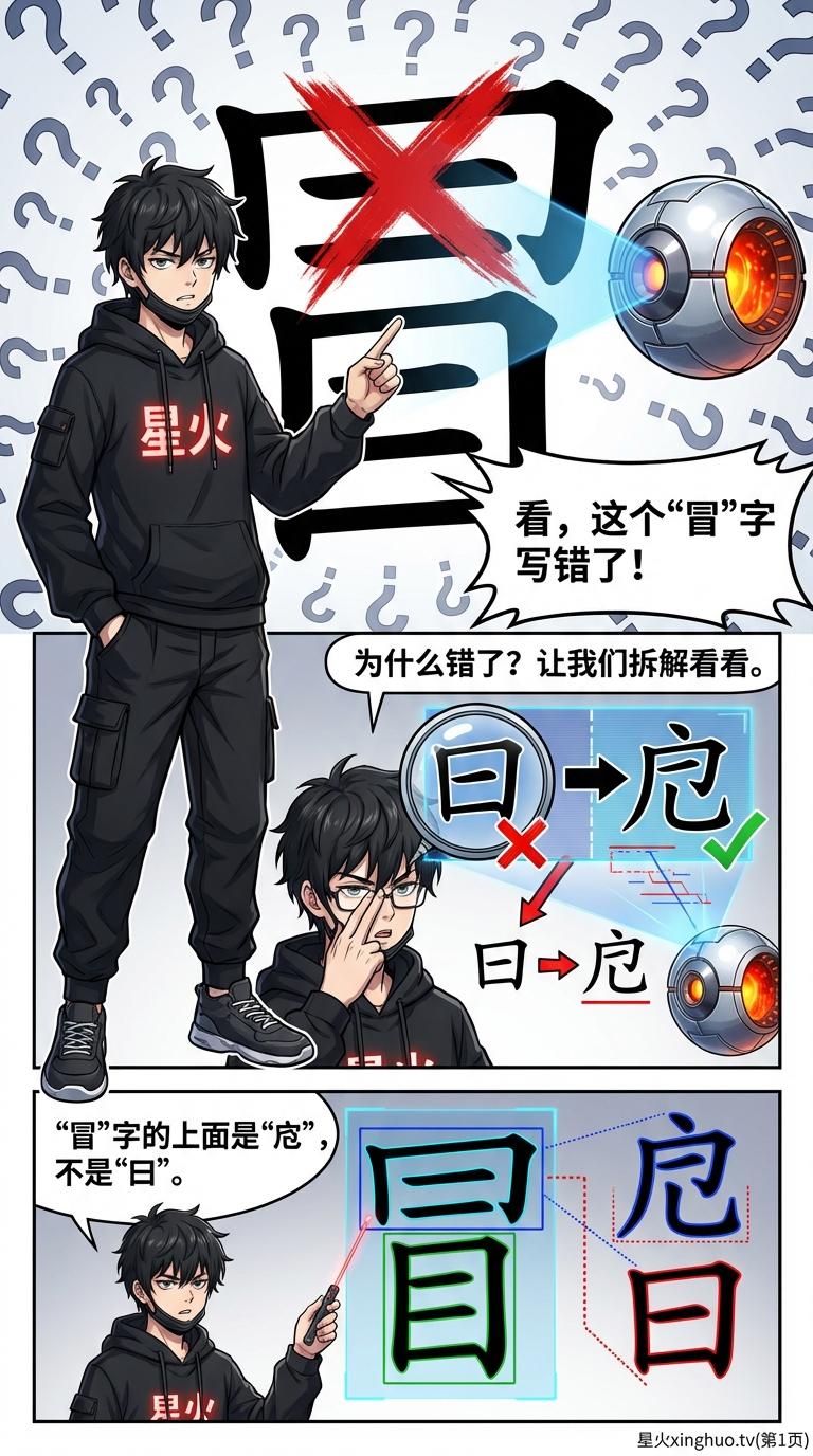 “冒”字怎么写？上面不封口！常见错误与正确书写要点解析