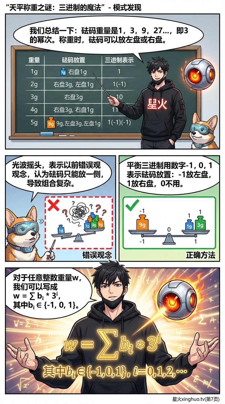 天平称重问题详解与进制转换技巧 | 小学数学思维教学 - 第 7 页