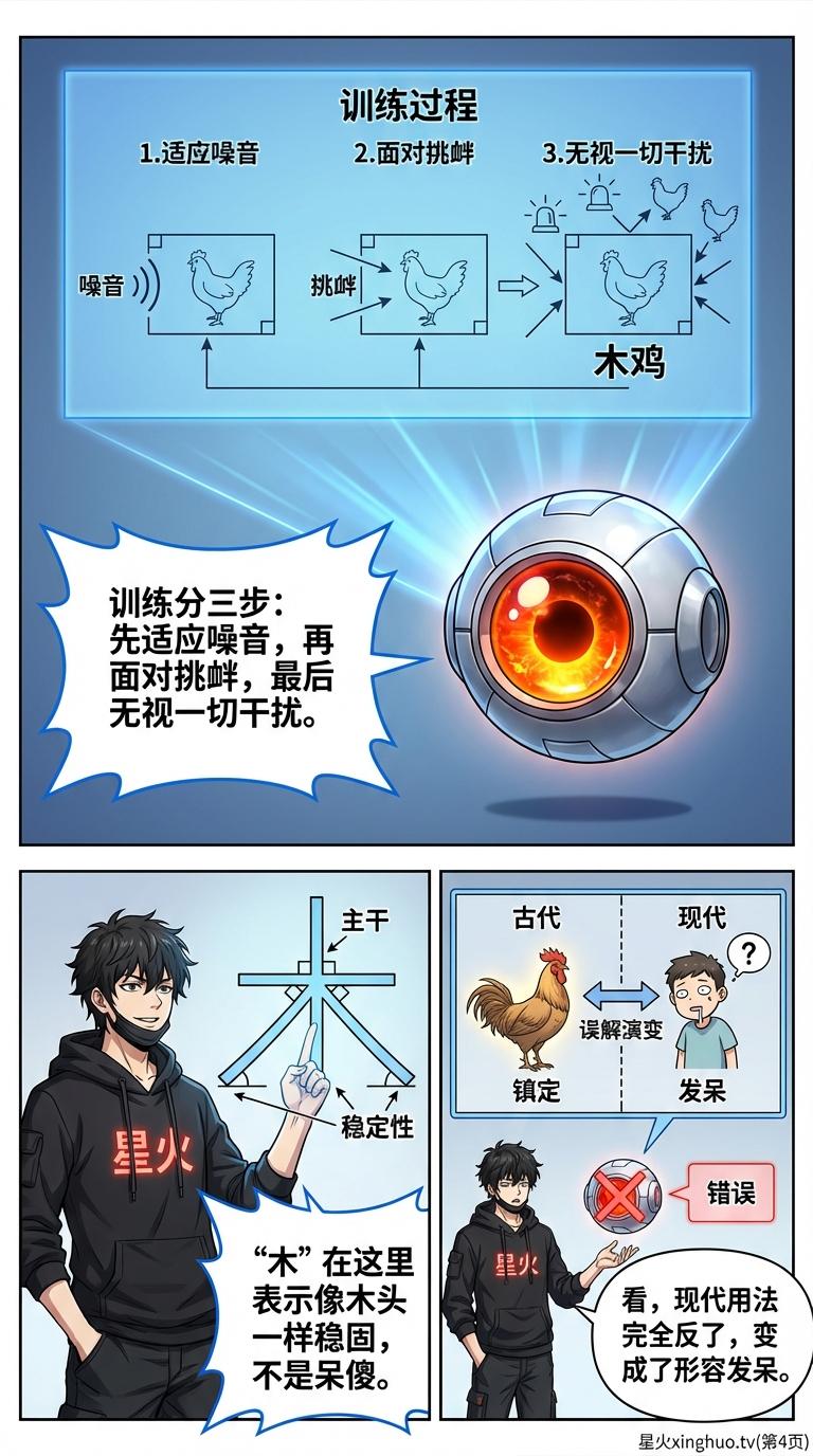 呆若木鸡成语典故解析：出自《庄子》的寓意与语义演变 - 第 4 页