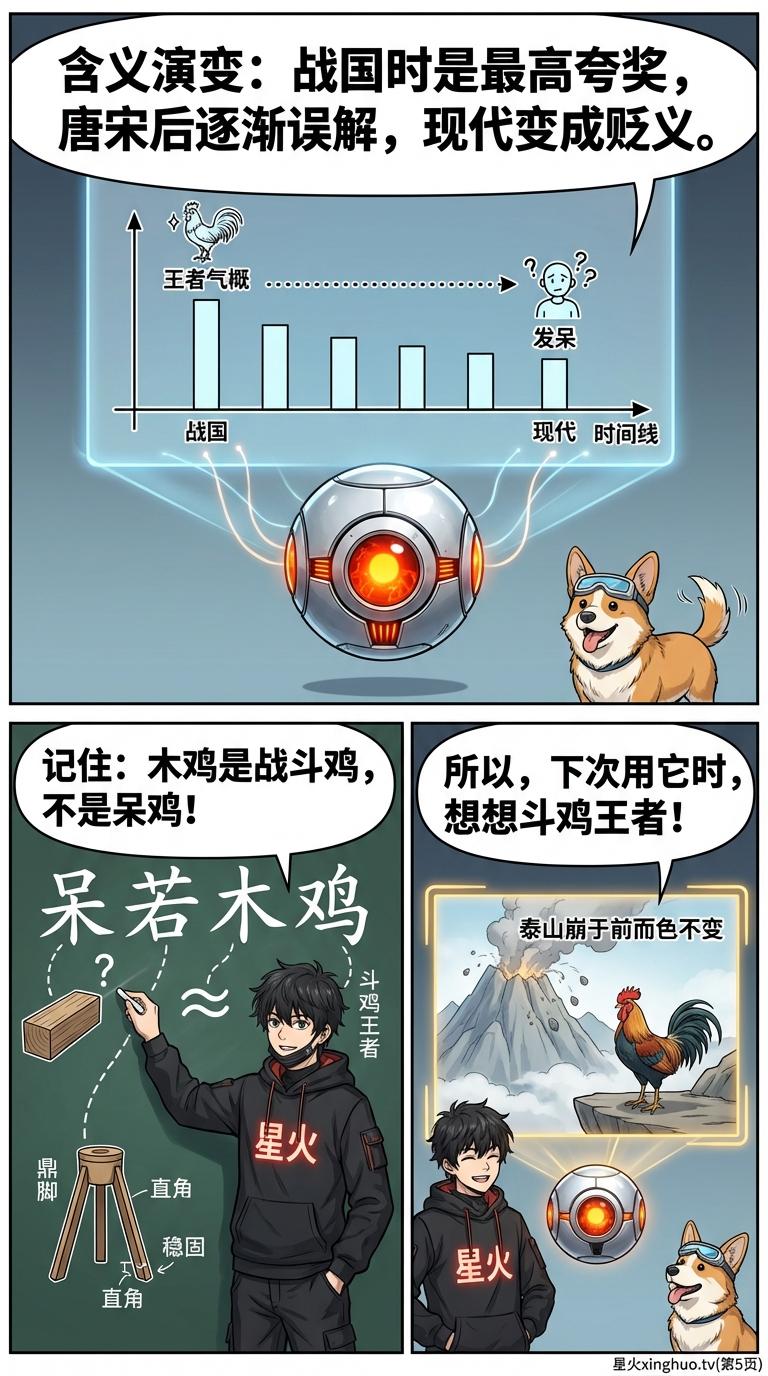 呆若木鸡成语典故解析：出自《庄子》的寓意与语义演变 - 第 5 页