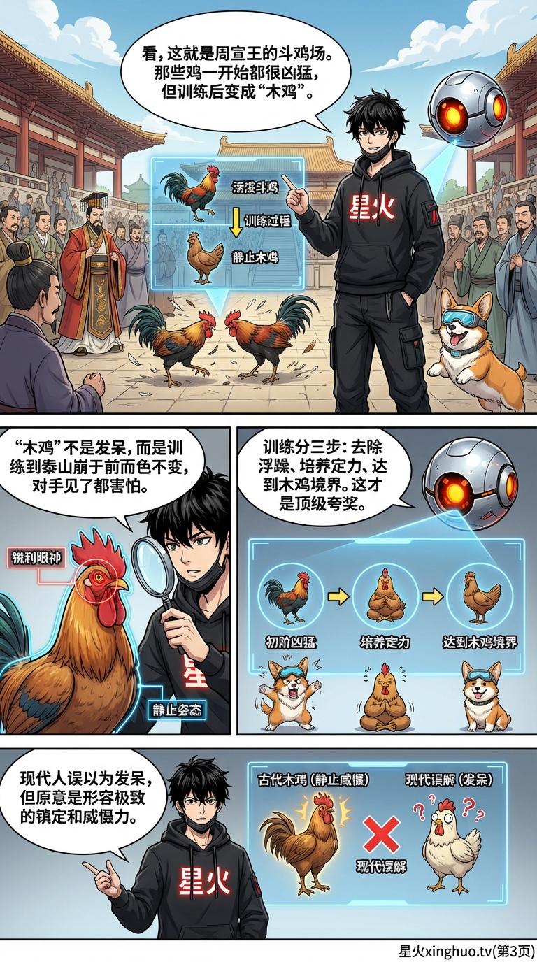 呆若木鸡成语典故解析：出自《庄子》的寓意与演变 | 语文历史知识 - 第 3 页