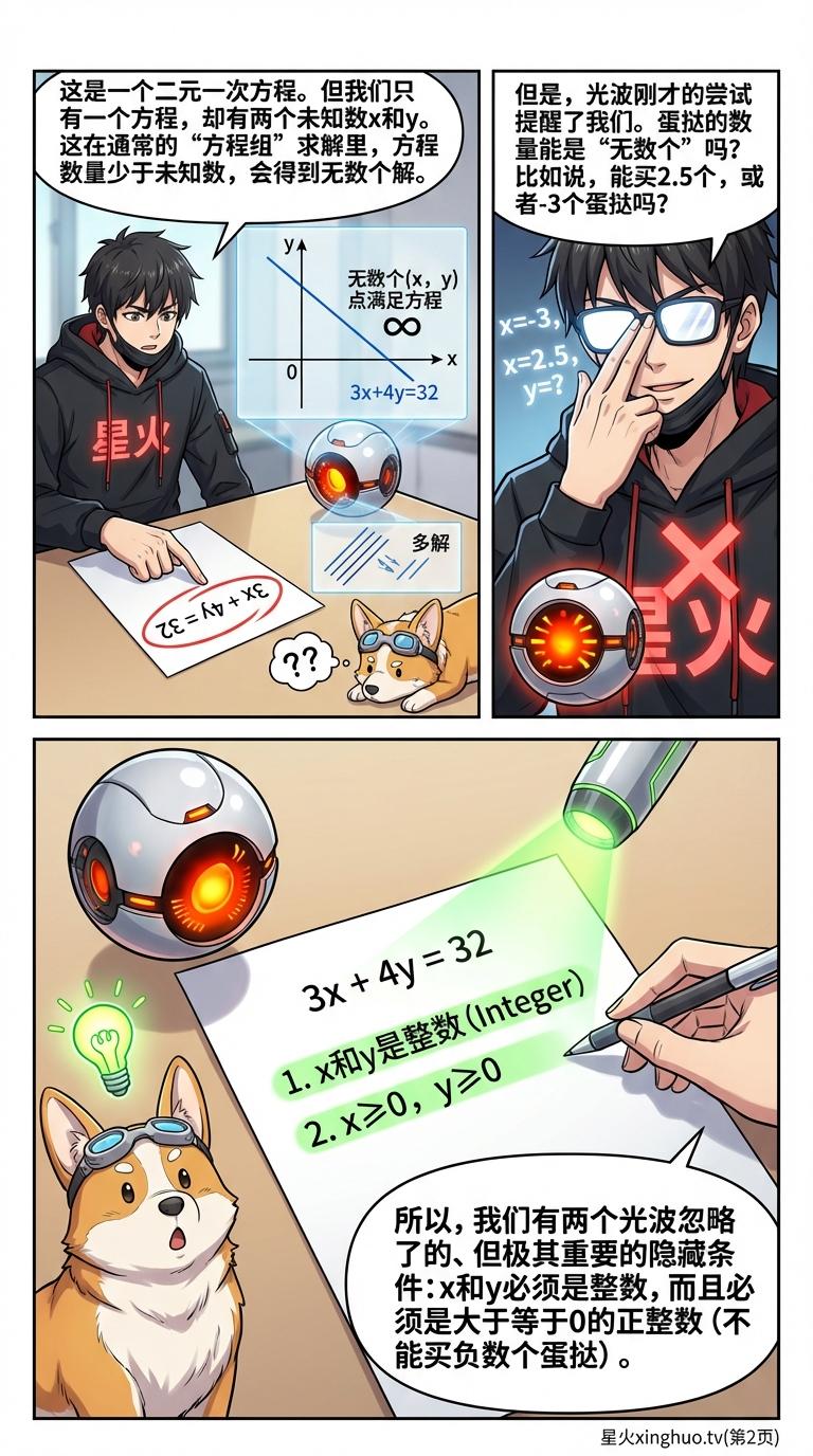 二元一次不定方程解法详解：整数解求法与应用题步骤 - 第 2 页