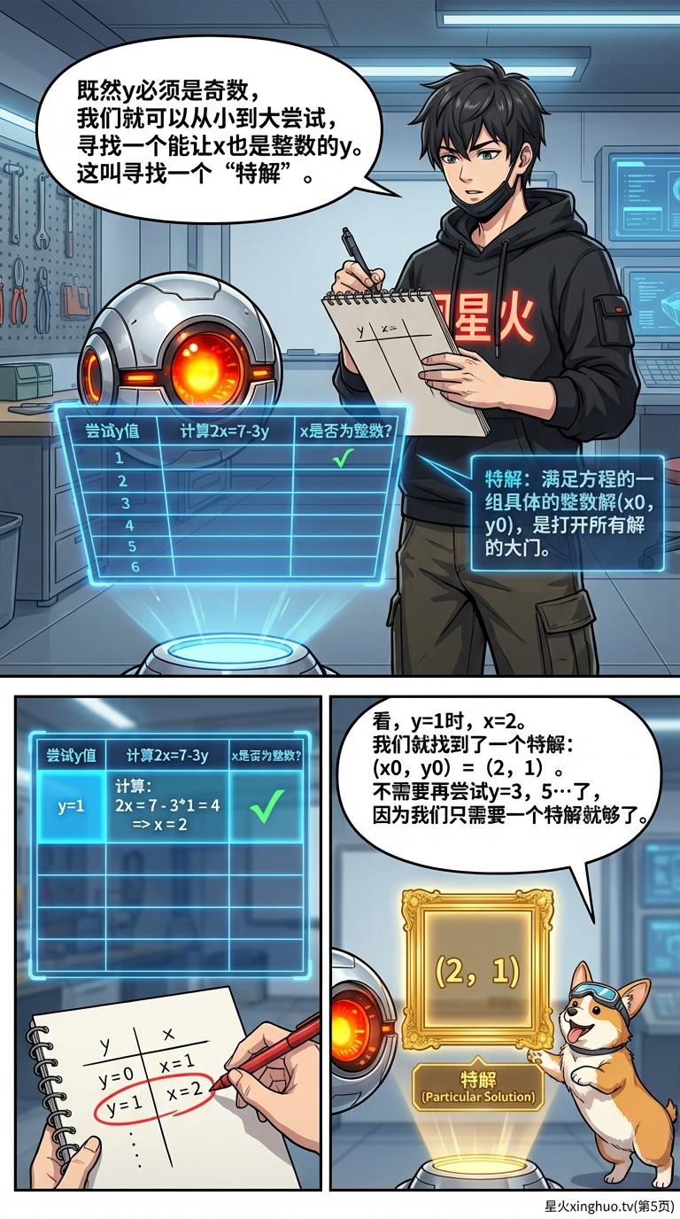 二元一次不定方程解法详解：整数解求法与应用题步骤 - 第 5 页