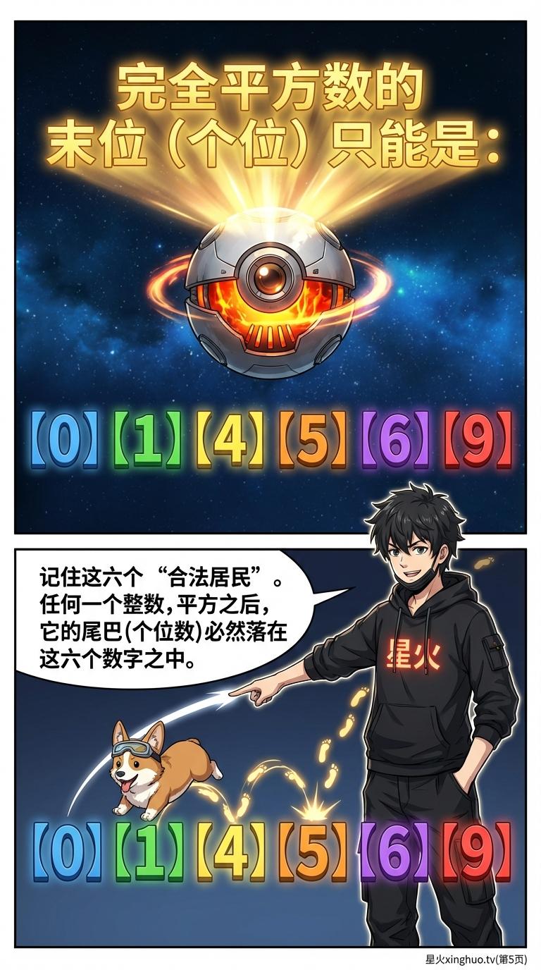 完全平方数的尾数特征：数字性质与规律详解（教学指南） - 第 4 页