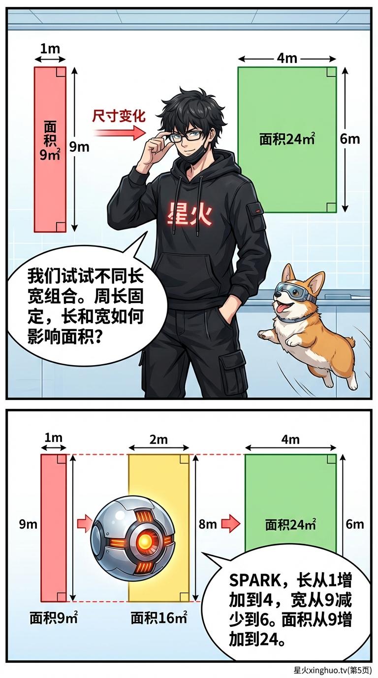 周长与面积的关系解析：概念、经典反例与练习题 | 数学几何教学 - 第 5 页