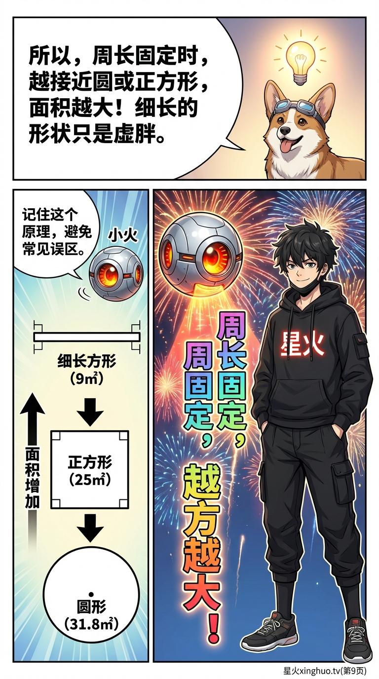 周长与面积的关系解析：概念、经典反例与练习题 | 数学几何教学 - 第 9 页