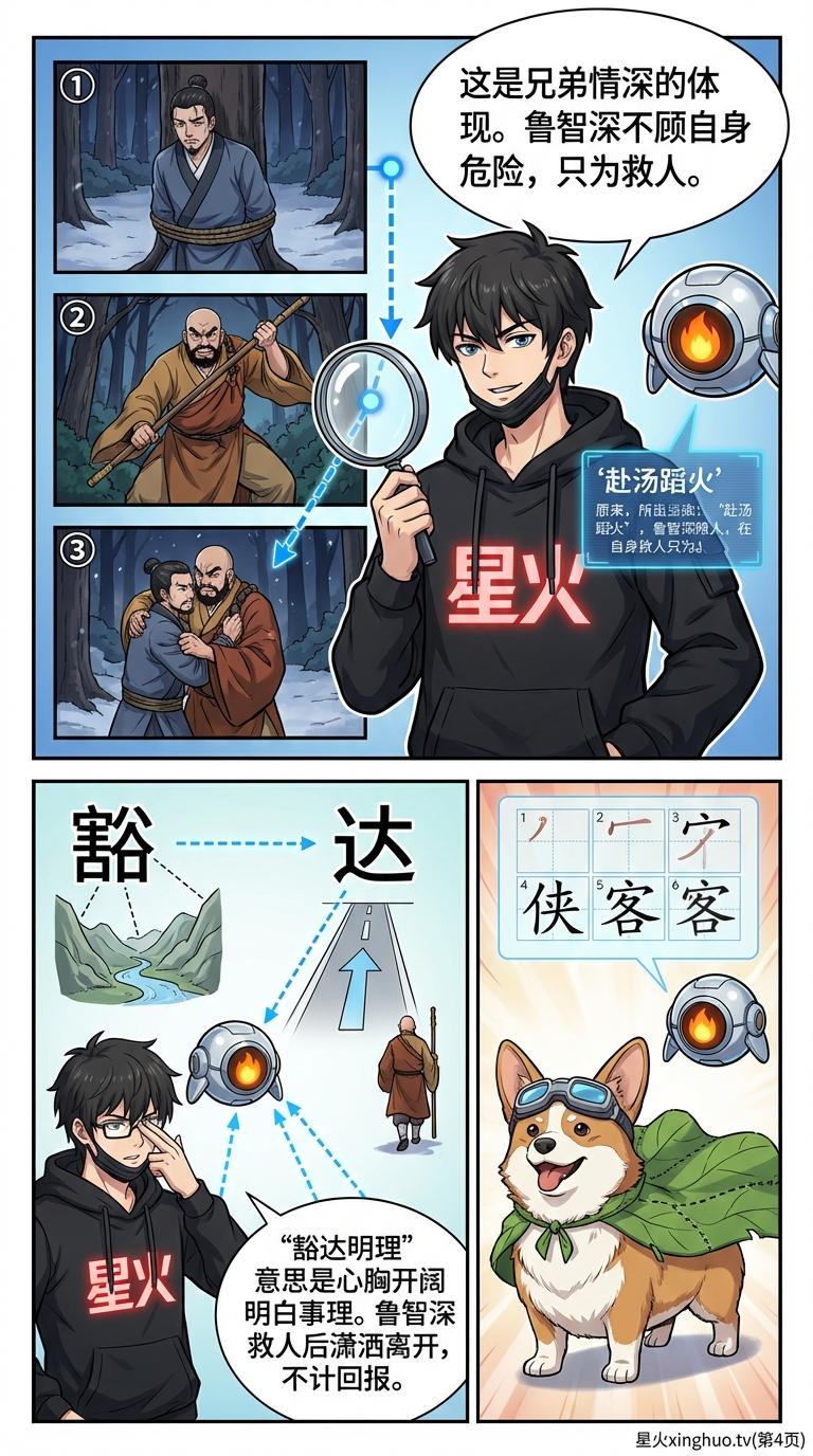 鲁智深人物解析：侠客精神、性格特点与中考高考文学考点梳理 - 第 4 页