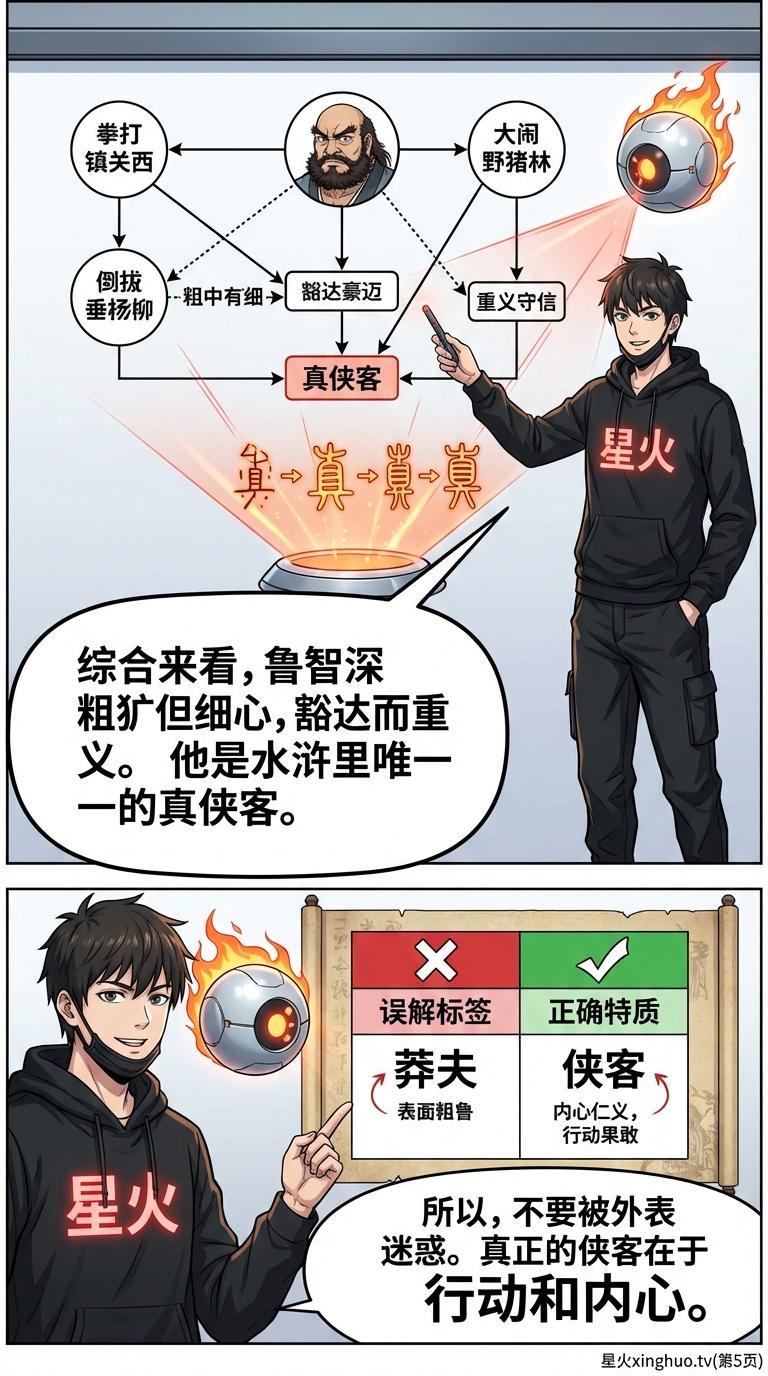 鲁智深人物解析：侠客精神、性格特点与中考高考文学考点梳理 - 第 5 页