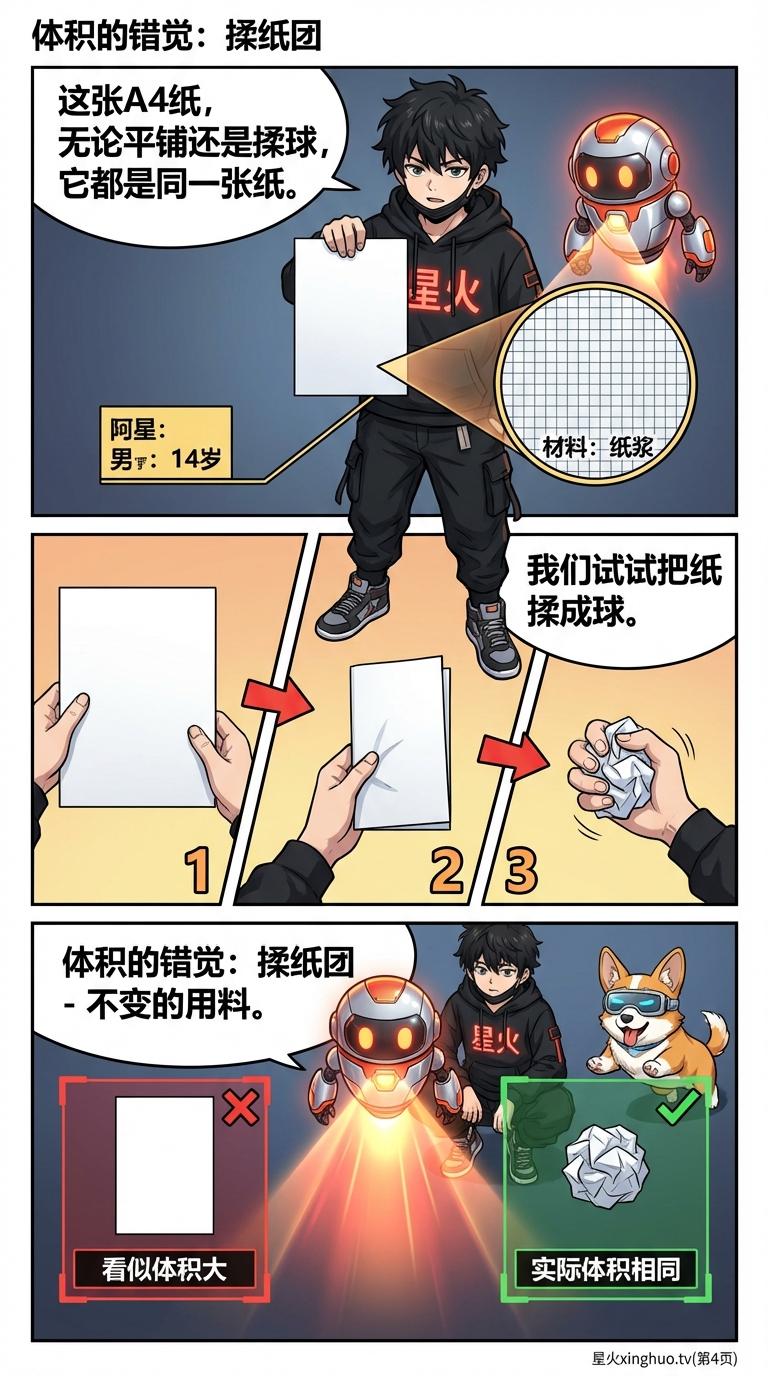 体积的错觉：揉纸团实验原理与几何直观教学详解 - 第 4 页