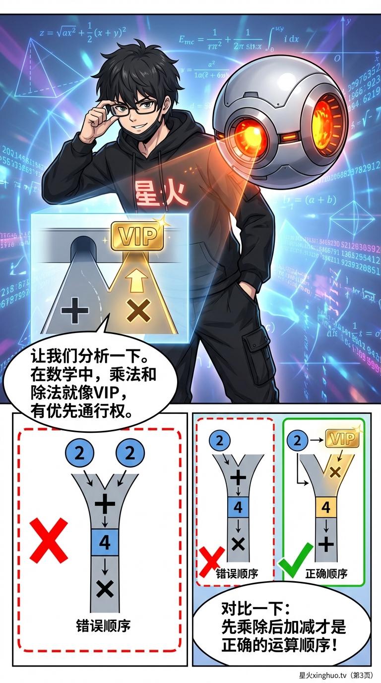 四则运算顺序详解：先乘除后加减规则与练习题 | 小学数学 - 第 3 页