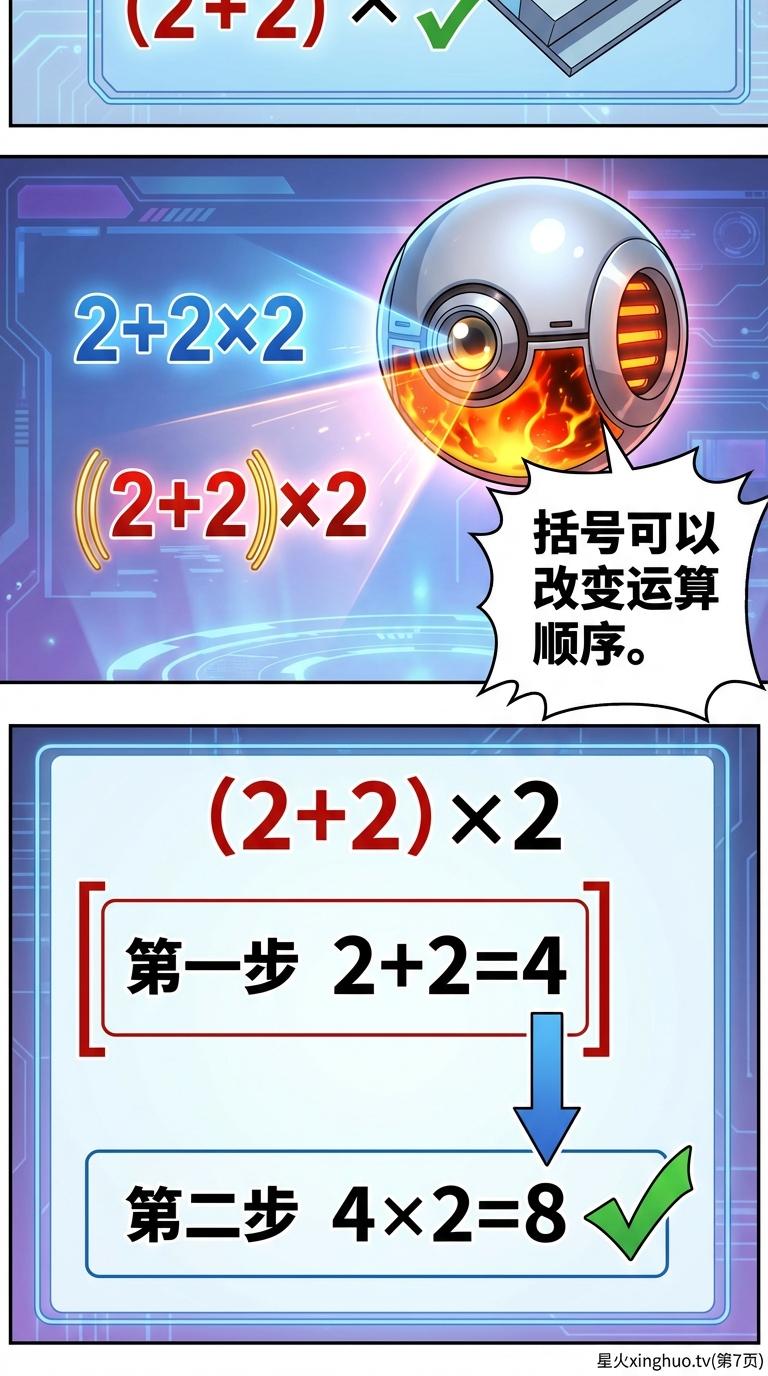 四则运算顺序详解：先乘除后加减规则与练习题 | 小学数学 - 第 7 页