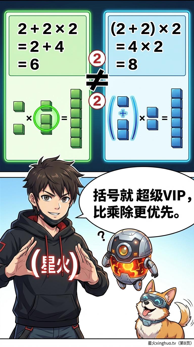 四则运算顺序详解：先乘除后加减规则与练习题 | 小学数学 - 第 8 页