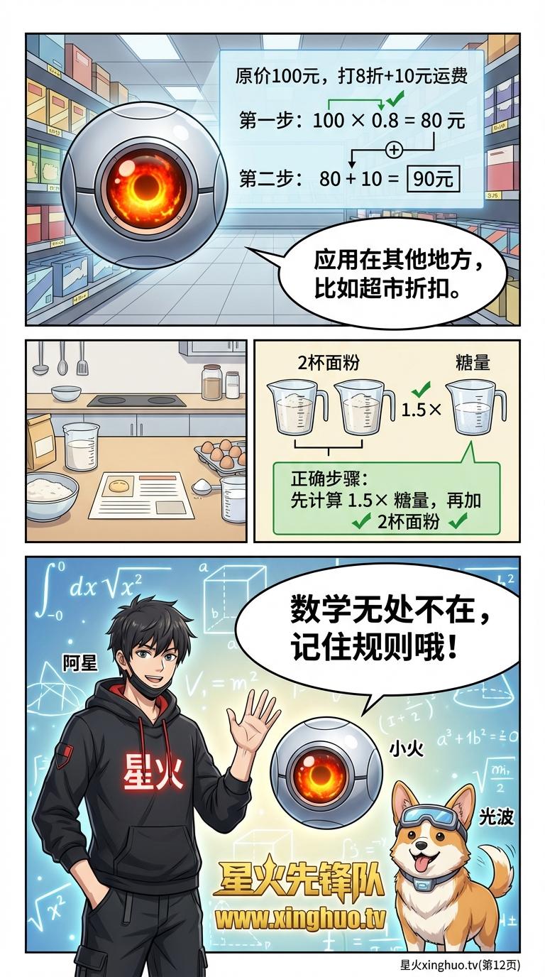 四则运算顺序详解：先乘除后加减规则与练习题 | 小学数学 - 第 12 页