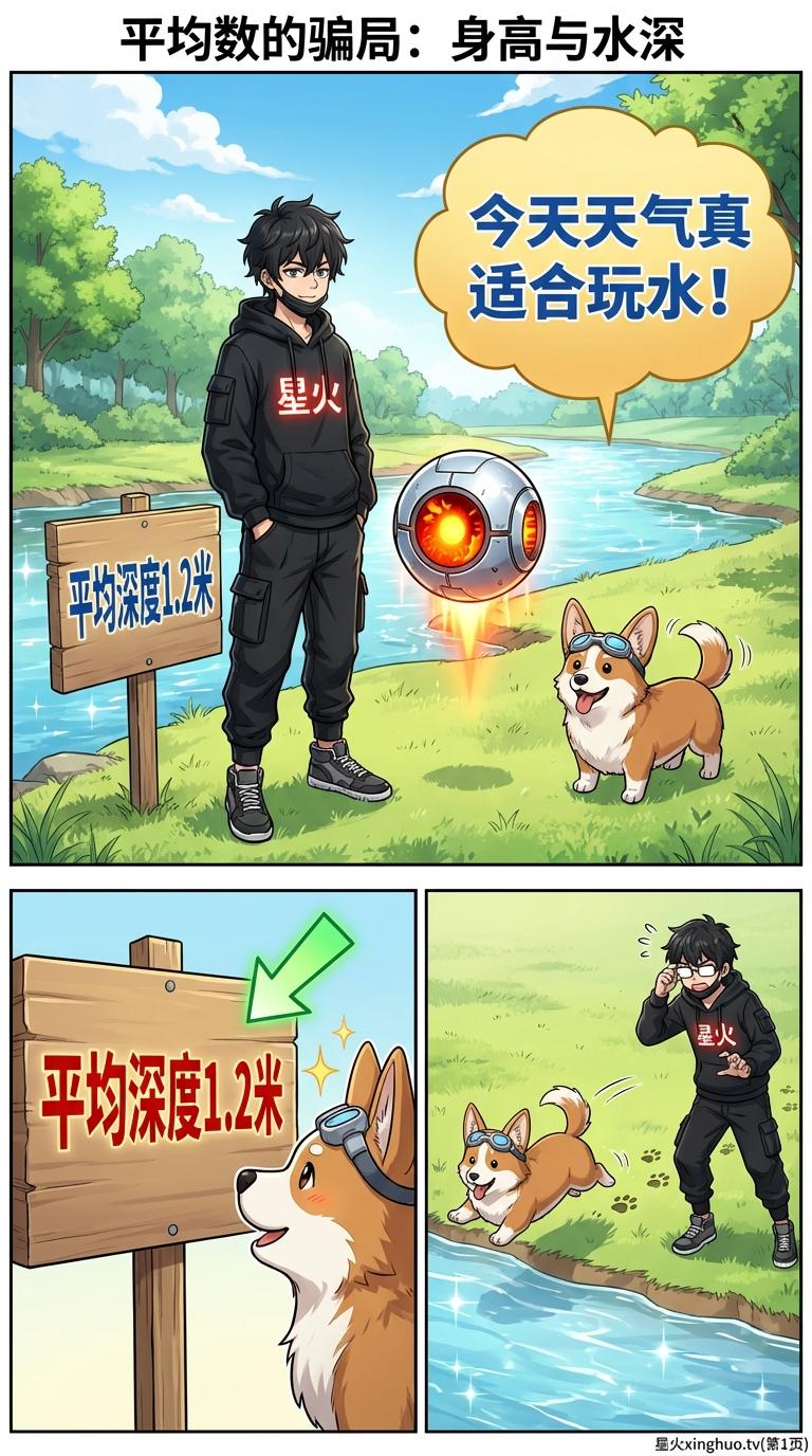 平均数陷阱解析：从身高水深实例学习统计思维（数学应用）