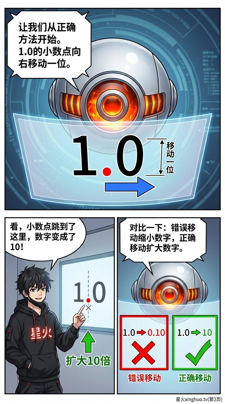 小数点移动规律详解：数值变化原理与练习题（小学数学） - 第 3 页