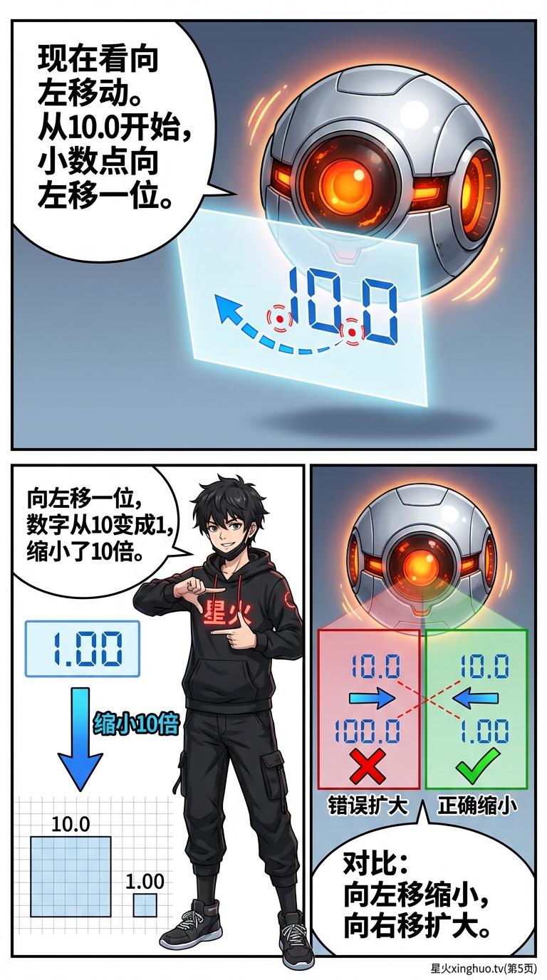 小数点移动规律详解：数值变化原理与练习题（小学数学） - 第 5 页