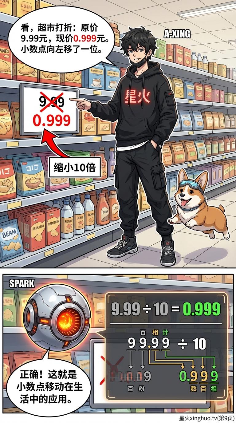 小数点移动规律详解：数值变化原理与练习题（小学数学） - 第 9 页