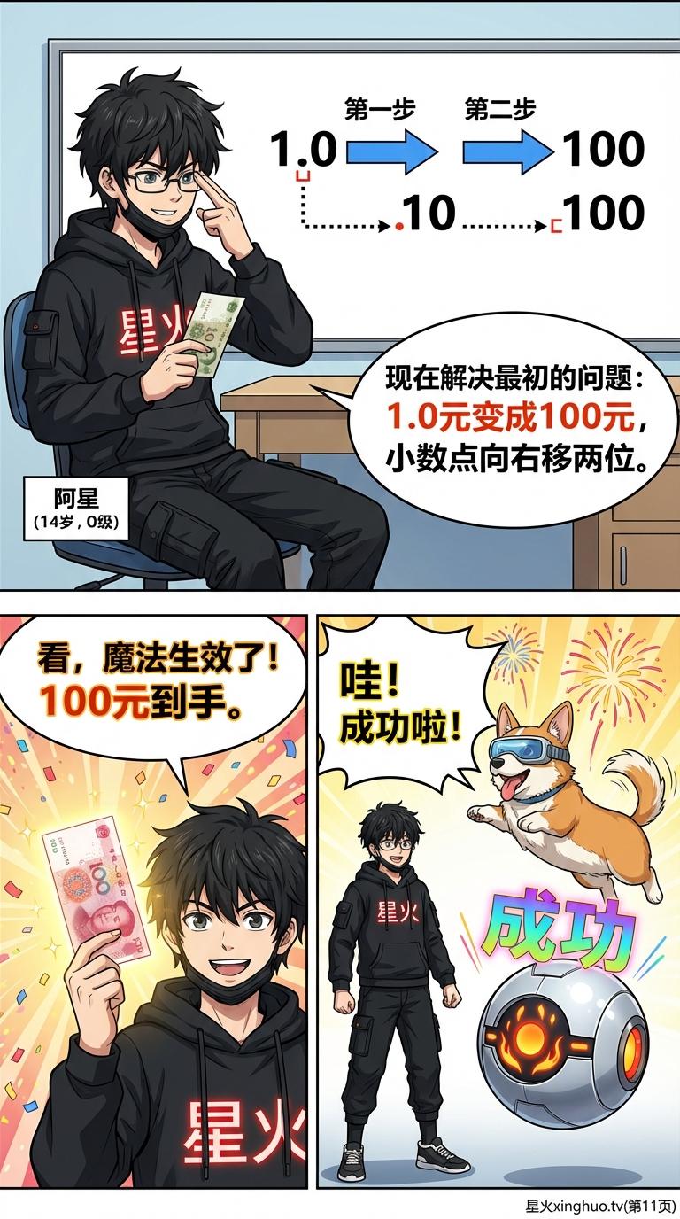 小数点移动规律详解：数值变化原理与练习题（小学数学） - 第 11 页