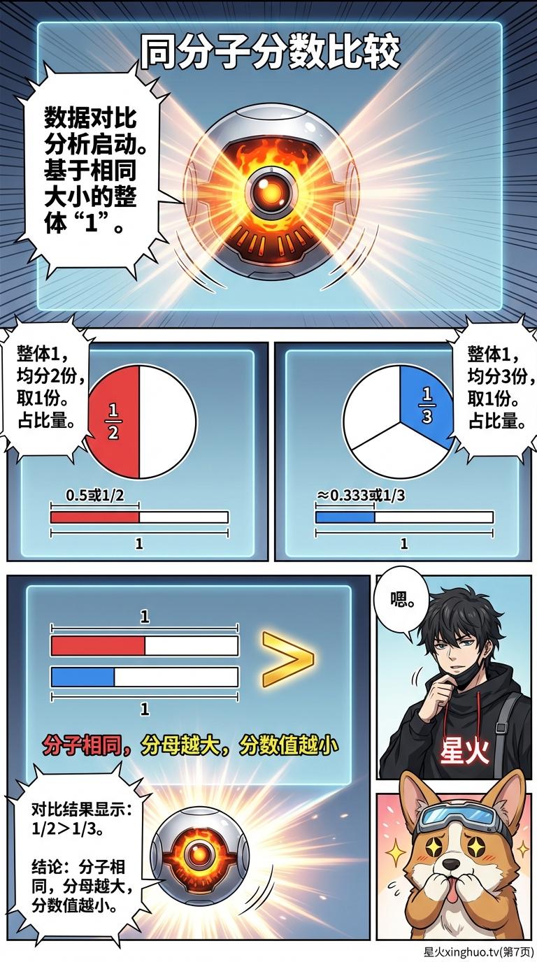 分数比大小详解：3种方法、分蛋糕实例与练习题 | 小学数学 - 第 7 页