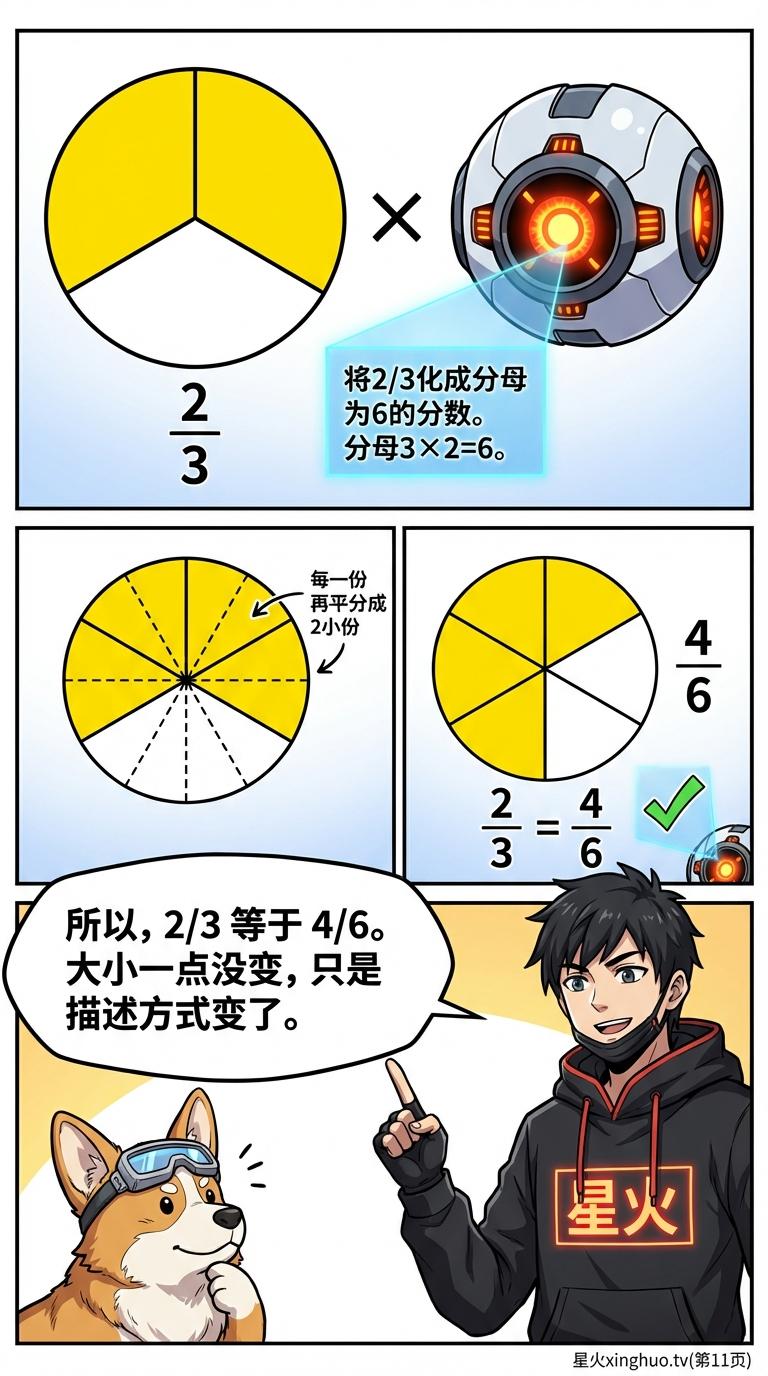 分数比大小详解：3种方法、分蛋糕实例与练习题 | 小学数学 - 第 11 页