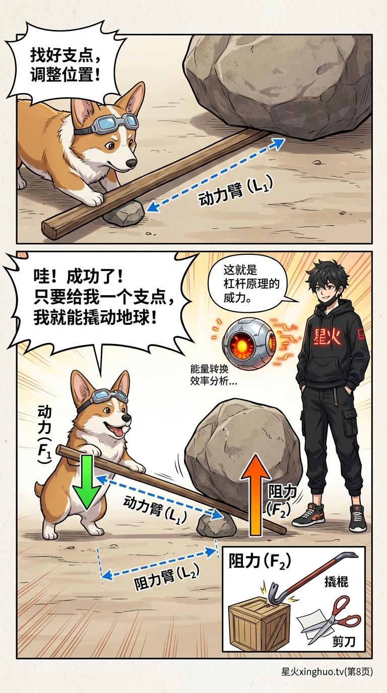 杠杆原理详解：阿基米德故事、公式与生活实例 | 物理力学教学 - 第 8 页