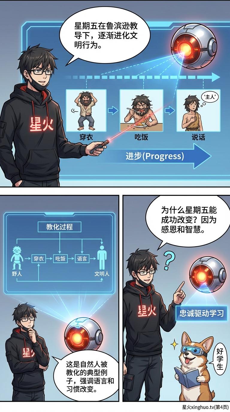 星期五人物形象分析：忠诚主题与叙事结构解读 | 文学分析指南 - 第 4 页