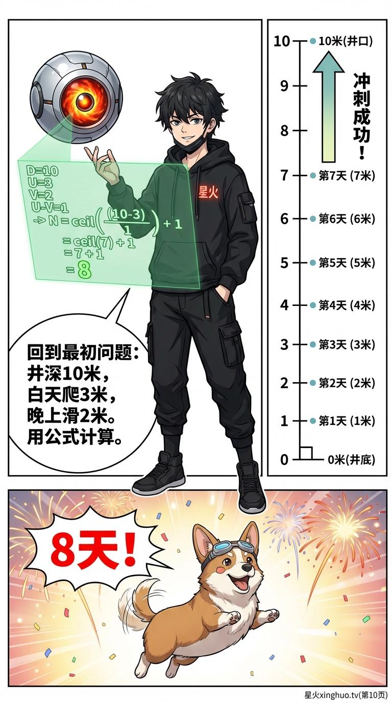 蜗牛爬井问题详解：最后一天不滑的解题关键与逆向思维方法 | 小学数学应用题 - 第 10 页