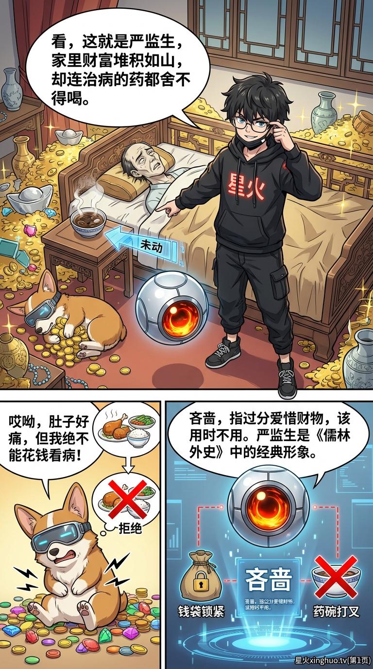 严监生人物分析：吝啬鬼形象解读与文学讽刺手法