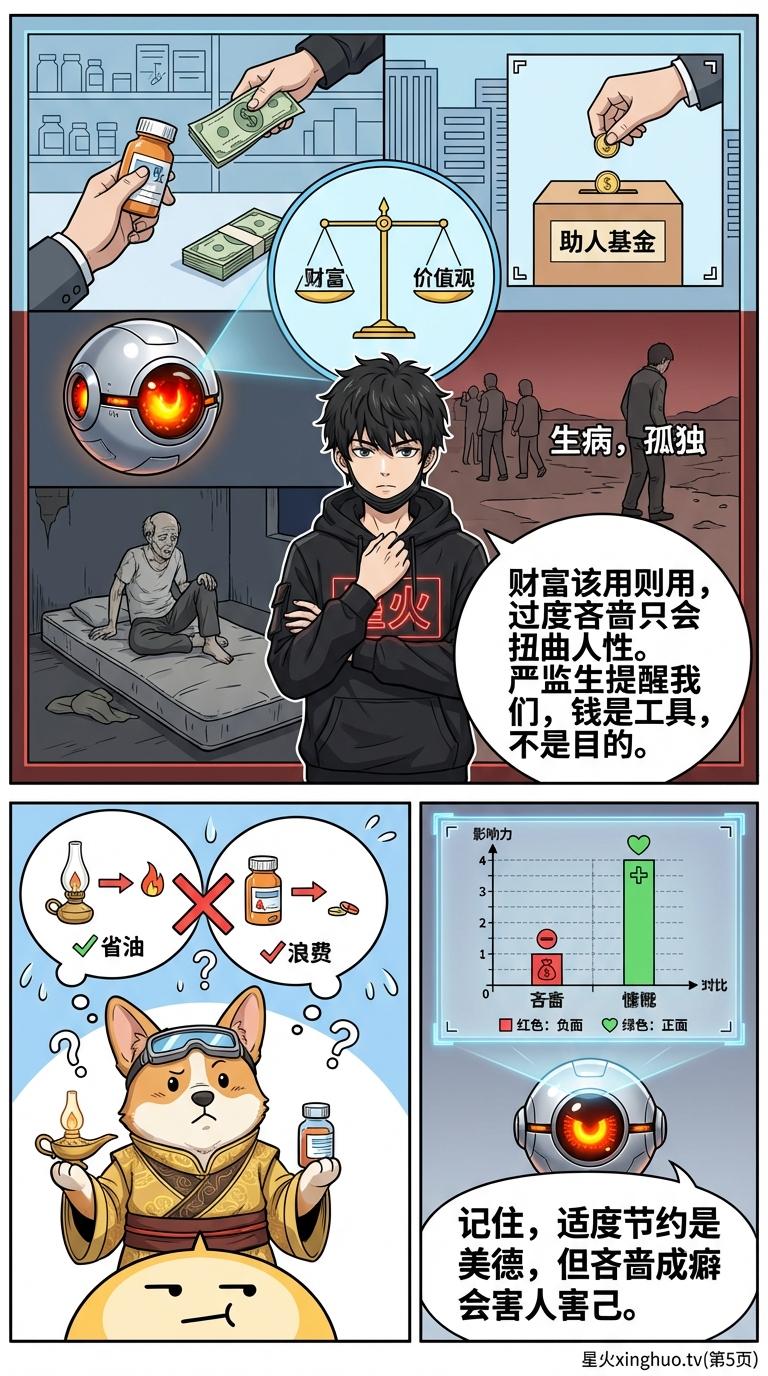 严监生人物分析：吝啬鬼形象解读与文学讽刺手法 - 第 5 页