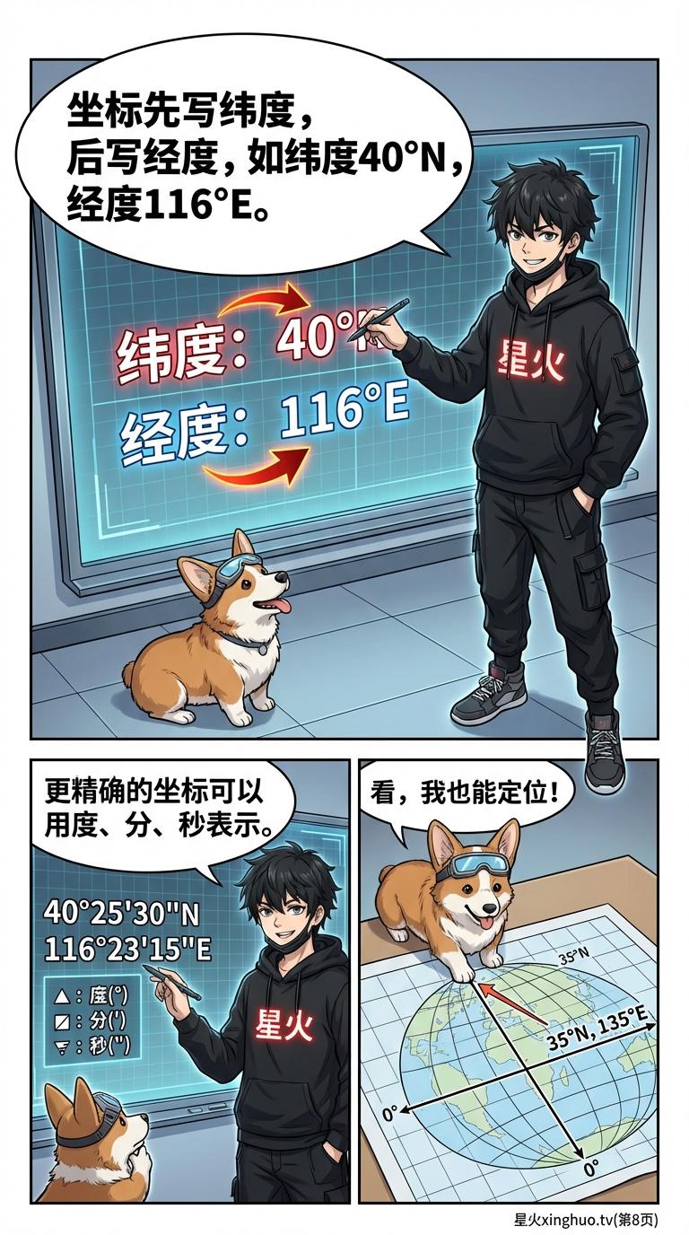 经纬网详解：地球坐标系与定位方法教学指南 - 第 8 页