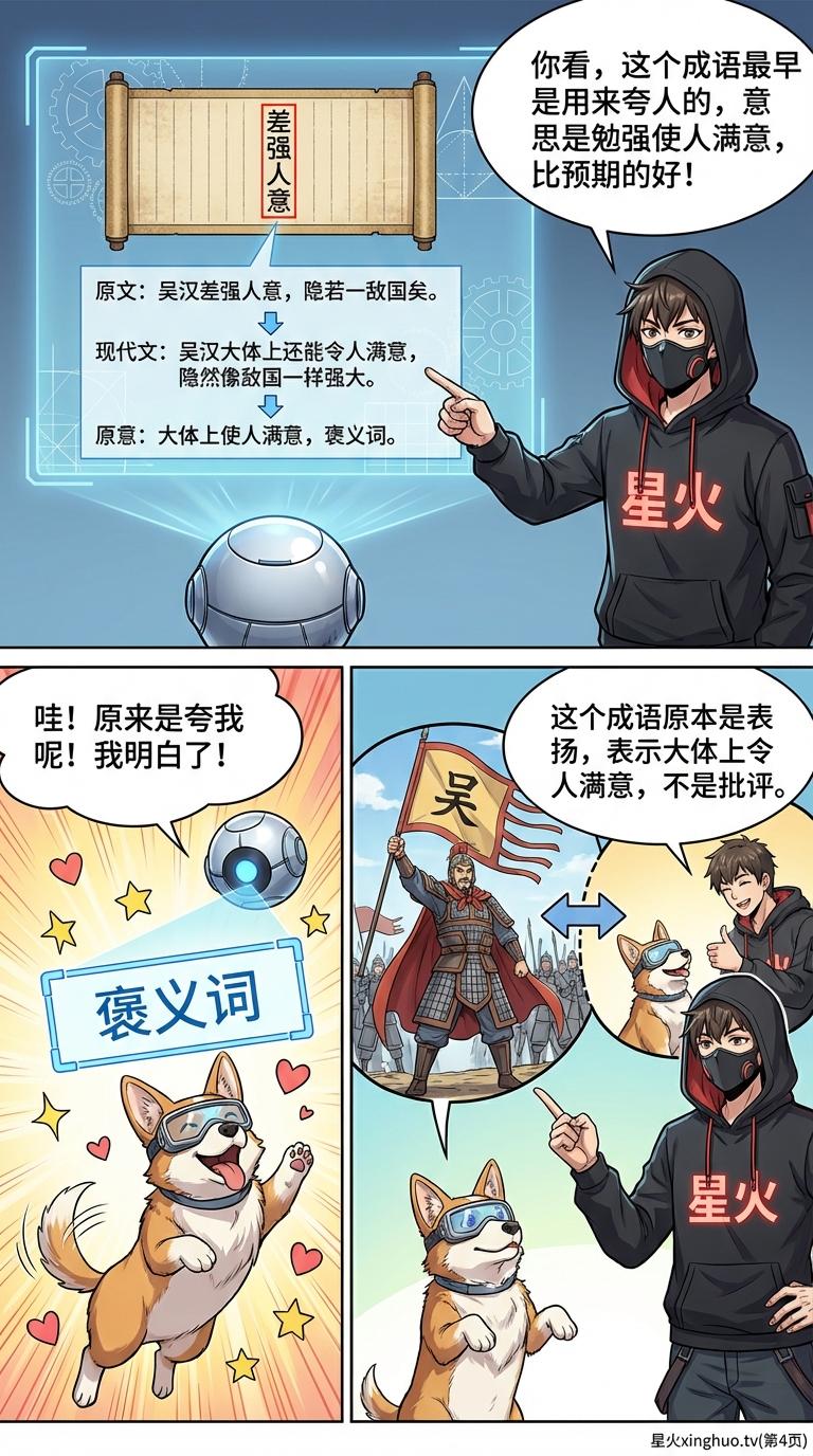 差强人意成语解析：常见误解与正确用法详解 | 语文知识 - 第 4 页