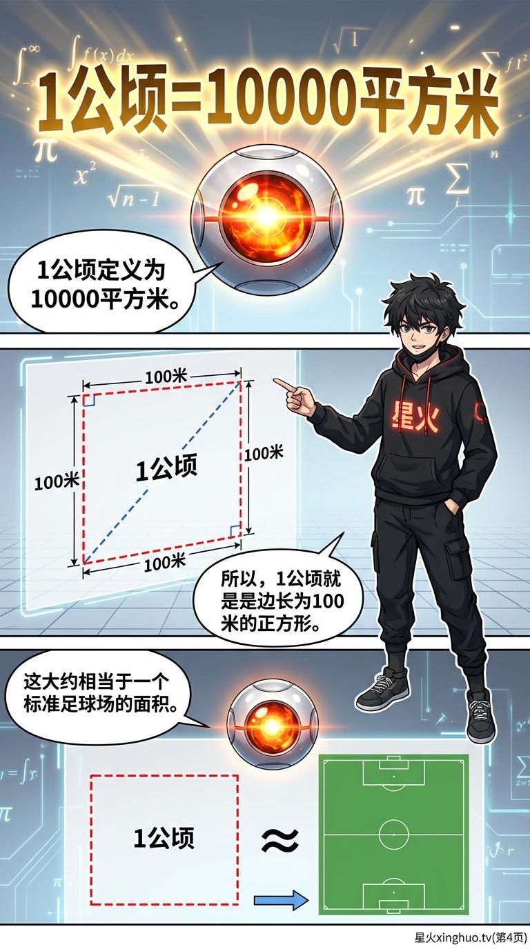 公顷和平方千米换算详解：操场对比法教学与练习题 - 第 4 页