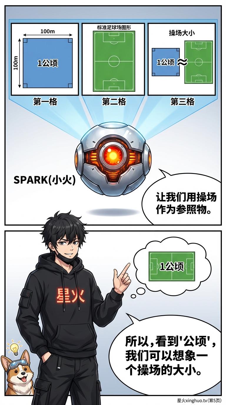 公顷和平方千米换算详解：操场对比法教学与练习题 - 第 5 页